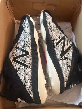 New Balance Black & White Digital Camo Baseball Cleats